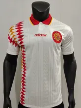 1994 Spain Away White 1:1 Retro Soccer Jersey