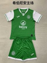 24/25 Hibernian Away Kids  1:1 Quality Soccer Jersey
