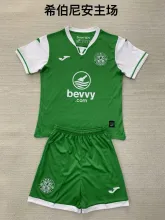 24/25 Hibernian Away Kids  1:1 Quality Soccer Jersey