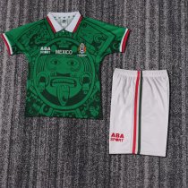 1998 Mexico Home Kids Retro 1:1 Quality Soccer Jersey