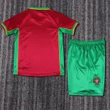 1998 Portugal Home Kids Retro 1:1  Quality Soccer Jersey