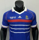 1998 France Home 1:1 Quality Retro Soccer Jersey
