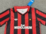 1990/1991 AC Milan Home Kids Retro 1:1 Quality Soccer Jersey