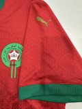 24/25  Morocco Red  Home Player 1:1 Quality Soccer Jersey