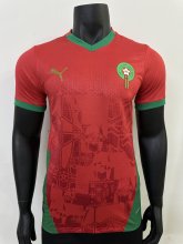 24/25  Morocco Red  Home Player 1:1 Quality Soccer Jersey