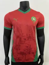 24/25  Morocco Red  Home Player 1:1 Quality Soccer Jersey
