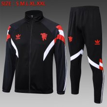 24/25  Manchester United Black Training Tracksuit 1:1 Quality Soccer Jersey