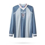 1996 England Away Long sleeve 1:1 Quality Retro Soccer Jersey