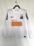 2012/2013 Santos  Home White Long Sleeve Retro 1:1 Quality  Soccer Jersey