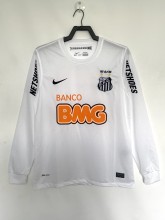 2012/2013 Santos  Home White Long Sleeve Retro 1:1 Quality  Soccer Jersey