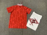 1992/1994 Manchester United Home Kids Kits Retro 1:1  Quality Soccer Jersey