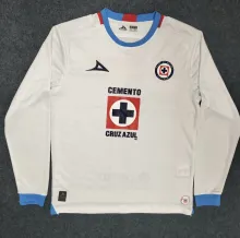 24/25 Cruz Azul Away White Fans Long sleeve 1:1 Quality Soccer Jersey