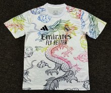 24/25  Real  Madrid Gradient Dragon  White  Fans 1:1 Quality Soccer Jersey