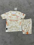 24/25 Manchester City Goalkeeper Kids Kits 1:1 Quality Soccer Jersey