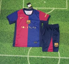 24/25 Barcelona Coldplay Band  Kids Kits 1:1 Soccer Jersey（月亮广告）