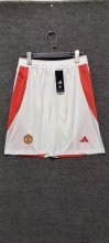 24/25 Manchester United  Home White 1:1 Quality Shorts