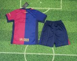 24/25 Barcelona Coldplay Band  Kids Kits 1:1 Soccer Jersey（月亮广告）