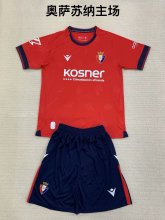 24/25 Osasuna Home Kids Kits 1:1 Soccer Jersey