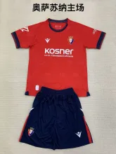 24/25 Osasuna Home Kids Kits 1:1 Soccer Jersey