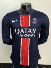 24/25 PSG Paris Home Long Sleeve Player 1:1 Quality Soccer Jersey