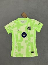 24/25 Barcelona Third Green Woman's  Fans 1:1 Quality Soccer Jersey（胸前大logo）