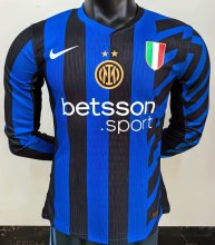 24/25 Inter Milan Home  Long sleeve Player1:1 Quality Soccer Jersey