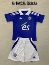 24/25 RC Strasbourg Alsace Home Kids Kits 1:1 Quality Soccer Jersey