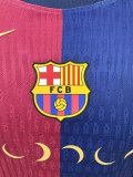 24/25 Barcelona  Home Coldplay Band Long Sleeved  PLayer  1:1 Quality Soccer Jersey（月亮广告）