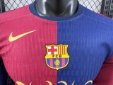 24/25 Barcelona  Home Coldplay Band Long Sleeved  PLayer  1:1 Quality Soccer Jersey（月亮广告）
