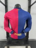 24/25 Barcelona  Home Coldplay Band Long Sleeved  PLayer  1:1 Quality Soccer Jersey（月亮广告）