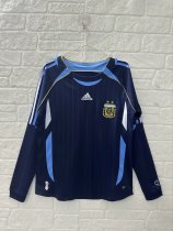 2006/2007 Argentina Away Long Sleeve Retro1:1 Quality Soccer Jersey