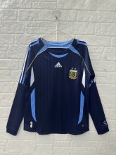 2006/2007 Argentina Away Long Sleeve Retro1:1 Quality Soccer Jersey