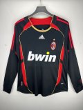 2006/2007 AC Milan Third Black Long Sleeve 1:1 Quality Retro Soccer Jersey