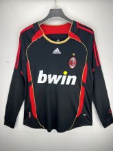 2006/2007 AC Milan Third Black Long Sleeve 1:1 Quality Retro Soccer Jersey
