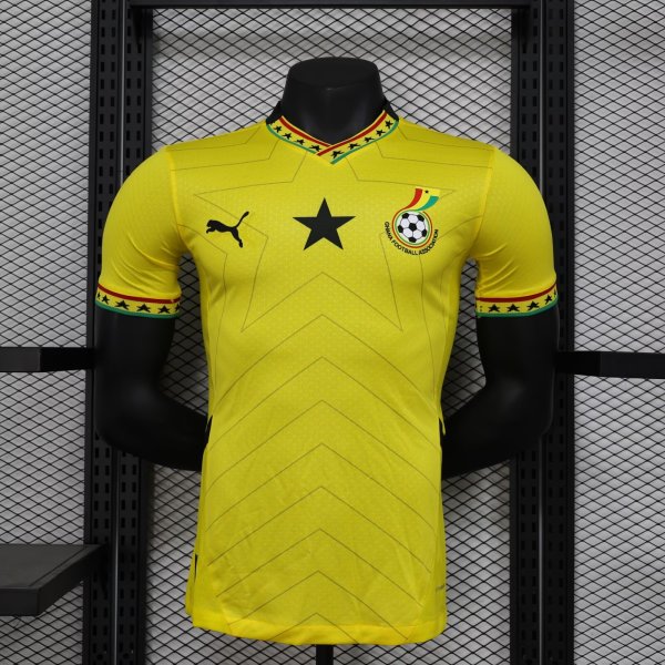 24/25 Ghana  Away Yellow Player 1:1 Quality Soccer Jersey