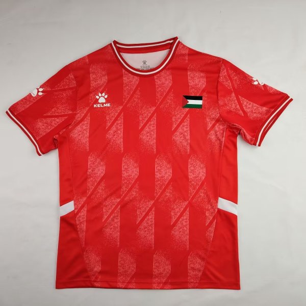 24/25  Palestine Home Red Fans 1:1 Quality Soccer Jersey
