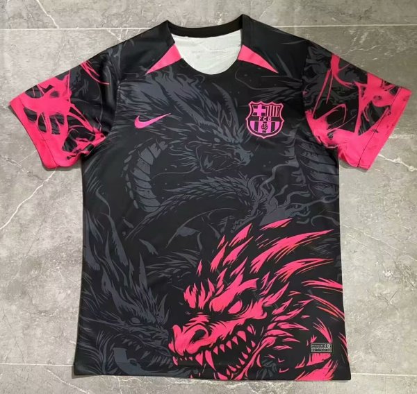 24/25 Barcelona  Black Pink Dragon Special Edition Fans 1:1 Quality Soccer Jersey