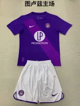 24/25 Toulouse Home Kids Kits 1:1 Quality Soccer Jersey