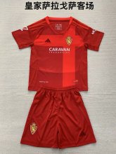 24/25  Real Zaragoza  Away Kids Kits 1:1  Quality Soccer Jersey