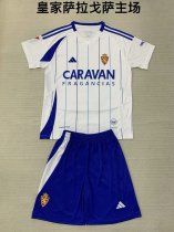 24/25  Real Zaragoza Home Kids Kits 1:1  Quality Soccer Jersey
