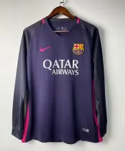 2016/2017  Barcelona Away Long sleeve Retro 1:1 Quality Soccer Jersey