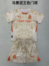 24/25 Marseille Goalkeeper  Kids Kits 1:1 Quality Soccer Jersey