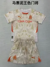 24/25 Marseille Goalkeeper  Kids Kits 1:1 Quality Soccer Jersey
