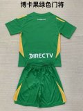 24/25 Boca  Goalkeeper Green Kids Kits 1:1 Quality Soccer Jersey
