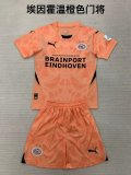 24/25 PSV Eindhoven Goalkeeper Orange Kids Kits  1:1 Quality Soccer Jersey
