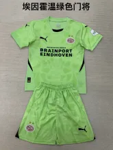 24/25 PSV Eindhoven Goalkeeper Green  Kids Kits 1:1 Quality Soccer Jersey