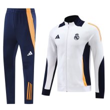 24/25  Real Madrid White Training Tracksuit 1:1 Quality Training Jersey