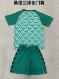 24/25 Sunderland Goalkeeper Green Kids Kits 1:1 Soccer Jersey
