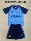24/25 Sunderland Goalkeeper Blue Kids Kits 1:1 Soccer Jersey