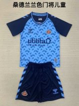 24/25 Sunderland Goalkeeper Blue Kids Kits 1:1 Soccer Jersey